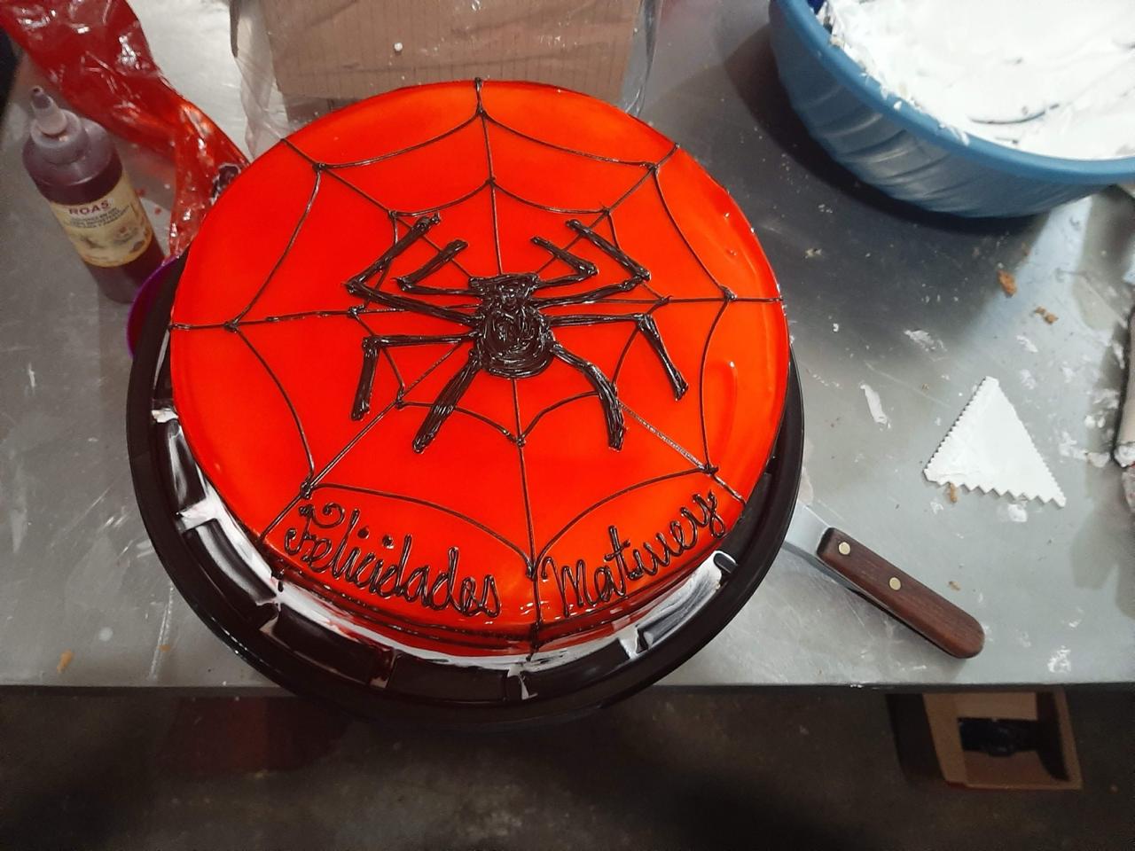 Pastel gelatina araña