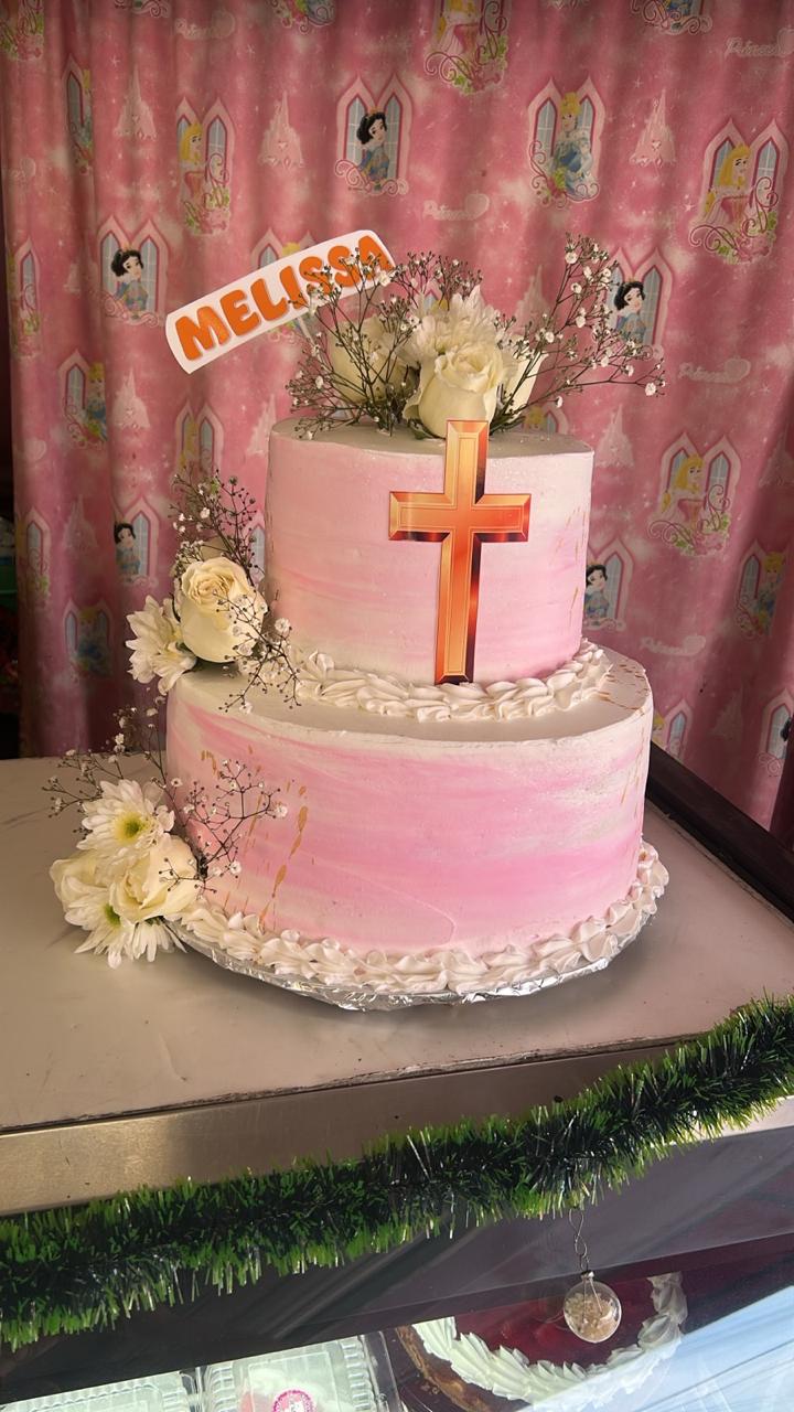 Pastel bautizo Melissa cruz