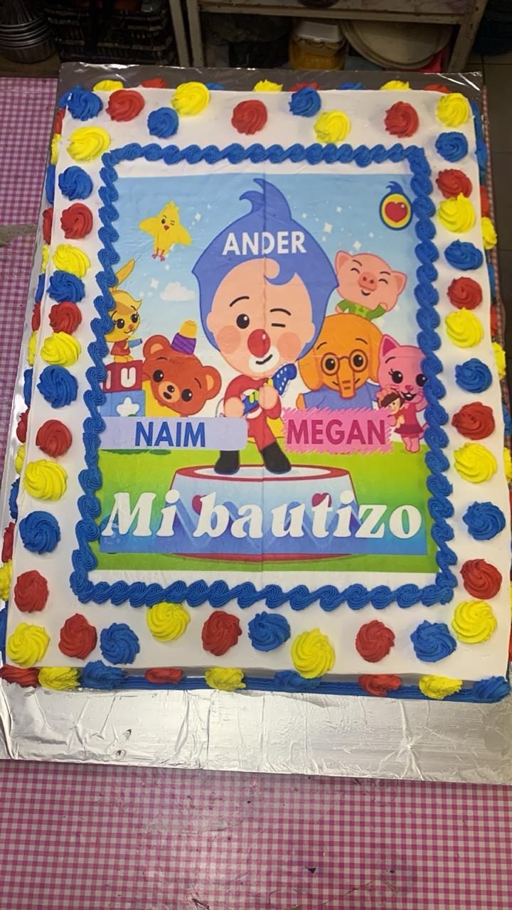 Pastel bautizo Plim Plim