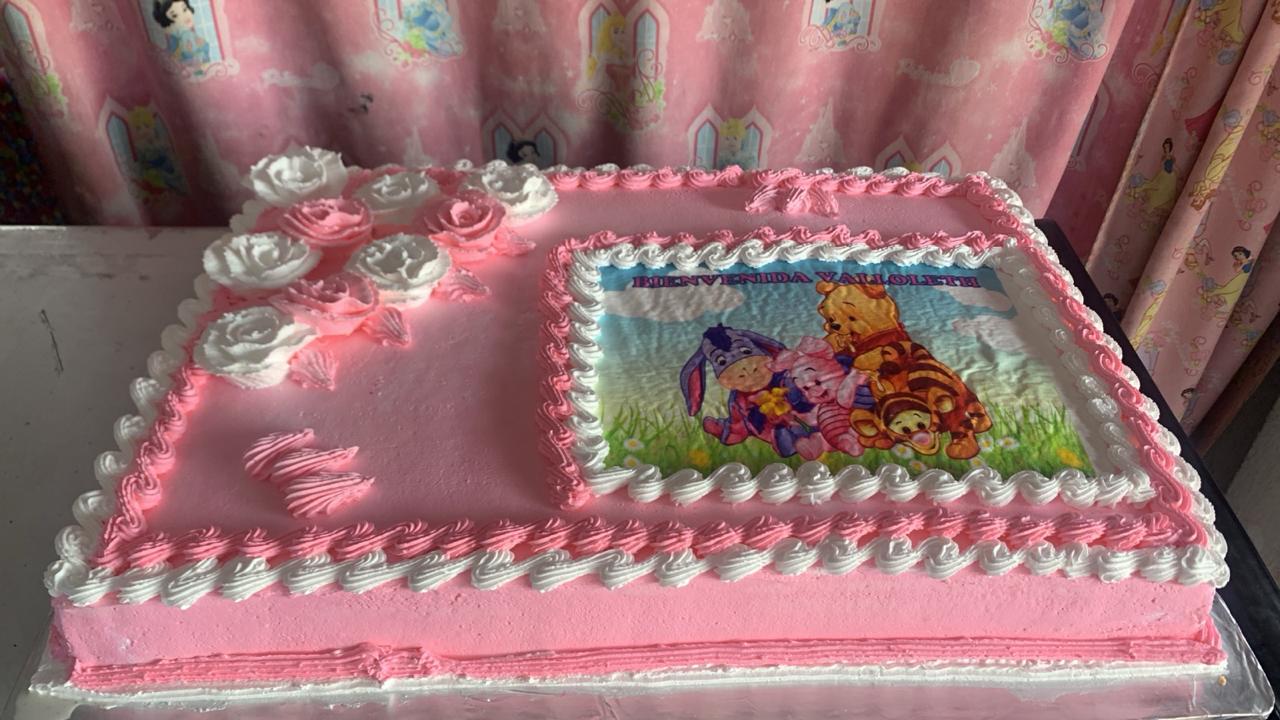 Pastel bienvenida Winnie Pooh