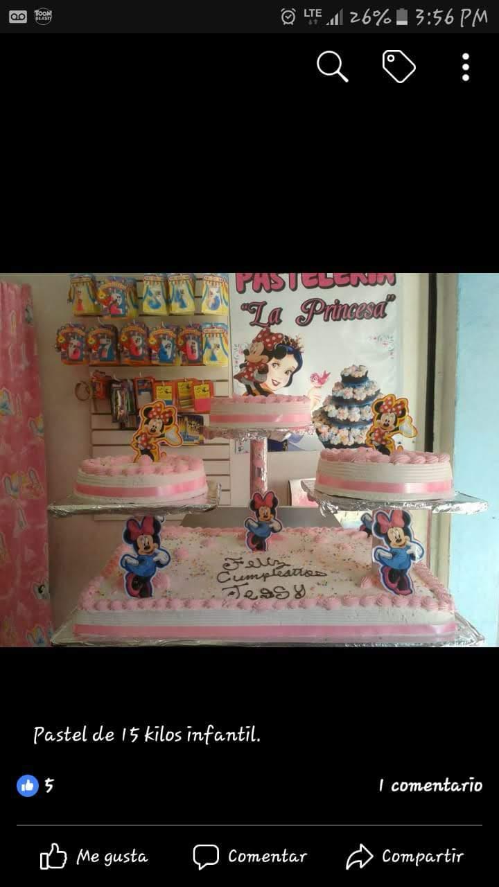 Exhibición pasteles Minnie La Princesa